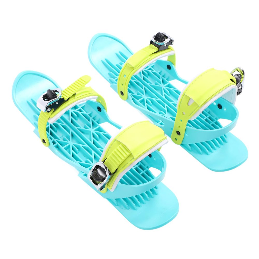 Mini Short Ski Skates, Adjustable Snow Skates for Winter Shoes, Mini Ski Skates for Snow, Skiboards with Storage Bag, Portable Ice Skates for Snow & Other Snow Activities (L