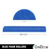 CanDo Blue PE Foam Rollers for Fitness, Exercise Muscle Restoration, Massage Therapy, Sport Recovery and Physical Therapy for Homes, Clinics, and Gyms 6" x 36" Half-Round (Pack of 3) view 2
