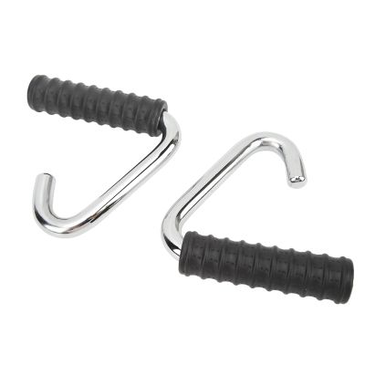 2PCS Pull Up Handles for Men Women Steel TPE C Shaped Gym Band Handles for Exercise Workout Fitness Training