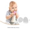 RORPOIR 6pcs Clear Plastic Bottle Caps Leak Replacement Lids for Wide Mouth Feeding Bottles for and Formula Easy to Install and Remove view 2
