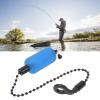 Srliya 3PCS Fishing Alarm Chain Tools Iron Acrylic Portable Fishing Bobbins Hangers Bite Indicator Alerter for Outdoor (Blue) view 2