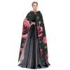 MUFLVDX Rose Skull Eyes Unisex Hooded Robe Cloak Halloween Cool Cosplay Witch Costume Adults Cloak Party Cape view 3