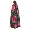 MUFLVDX Rose Skull Eyes Unisex Hooded Robe Cloak Halloween Cool Cosplay Witch Costume Adults Cloak Party Cape view 4