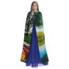 MUFLVDX Lake With Boats Canoes Park Unisex Hooded Robe Cloak Halloween Cool Cosplay Witch Costume Adults Cloak Party Cape view 2