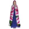 MUFLVDX Pink And White Flower Unisex Hooded Robe Cloak Halloween Cool Cosplay Witch Costume Adults Cloak Party Cape view 2