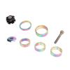 28.6mm Headset Spacers Aluminum Alloy Colorful Stem Top Headset Star Nut Set for Mountain Road Fixed Gear Bikes view 4