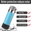 2 Pcs Silicone Boot Sleeve Compatible Stanley Quick Flip GO Water Bottle,for Stanley Quick Flip GO Water 36oz Bottle Boot.Avoid Scratches and Noise (Black, 36oz) view 3