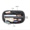 Bag organizer liner storage bag for LV keepall handbags bag storage plug-in portable cosmetic bag(Blcak gray a,For keepall 25) view 2