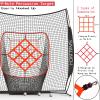 Baseball & Softball Batting Net,Pitching Net (7 x 7 ft), with 9-Hole Target Hole Strike Zone, with Carry Bag,for Kids and Adults of All Skill Levels view 3
