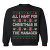 ALLNTRENDS Christmas Ugly Sweater Collection 2024 Cool Xmas Sweatshirts (S, The Manager) view 1
