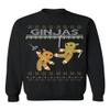 ALLNTRENDS Ginjas Gingerbread Ninjas Xmas Funny Ugly Christmas Sweatshirt (M, Black) view 1