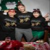 ALLNTRENDS Ginjas Gingerbread Ninjas Xmas Funny Ugly Christmas Sweatshirt (M, Black) view 4