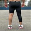 Adult Basketball Single Leg Compression Capris with Knee Pad, One Leg Tight w Knee Pad, Black (X-Large, Right Long) view 3