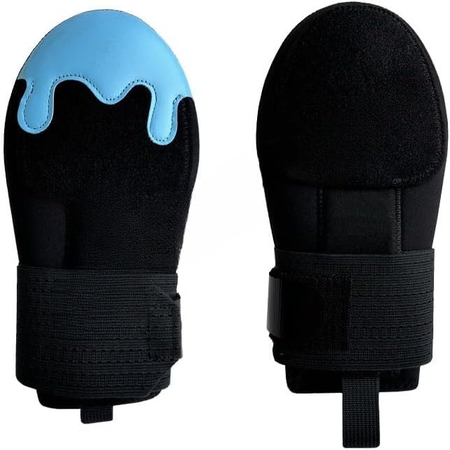 HISTARSTORE5 Baseball Sliding Mitt Universal Right or Left Hand Baseball Sliding Glove Sliding Mitt Youth & Adult Sizes,Neoprene,Adjustable Wrist Compression Strap (Black Blue,Adult)
