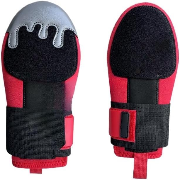 HISTARSTORE5 Baseball Sliding Mitt Universal Right or Left Hand Baseball Sliding Glove Sliding Mitt Youth & Adult Sizes,Neoprene,Adjustable Wrist Compression Strap (Red Grey,Youth)