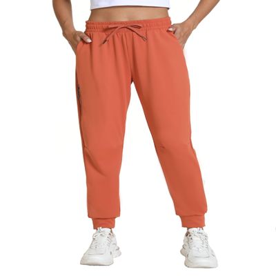 Rrosseyz Womens Joggers with Pockets-Quick Dry Lightweight Workout Athletic Sweatpants for Yoga Casual Pants(Walnut Brown,XL)