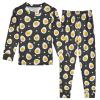ALAZA Fried Eggs Polka Dot 2 Piece Pajama Set Long Sleeve Top and Pants Sleepwear Unisex 6Y Multicolor view 1