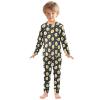 ALAZA Fried Eggs Polka Dot 2 Piece Pajama Set Long Sleeve Top and Pants Sleepwear Unisex 6Y Multicolor view 3