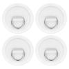 PATIKIL 3.1" Paddle Board D Rings, 4 Pcs Stainless Steel D-Ring PVC Patch Pad No Glue Include for Raft Kayak Inflatable Boat Surfboard, White view 1