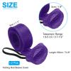 PATIKIL 75 Inch Rod Sock, 2 Pcs Fishing Rod Sleeve Cover Braided Mesh Pole Protector Gloves Fishing Tools Flat End for Spinning Fishing Rod Fly Rod Ice Rod Casting Rod, Purple view 2