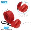 PATIKIL 75 Inch Rod Sock, 2 Pcs Fishing Rod Sleeve Cover Braided Mesh Pole Protector Gloves Fishing Tools Flat End for Spinning Fishing Rod Fly Rod Ice Rod Casting Rod, Red view 2