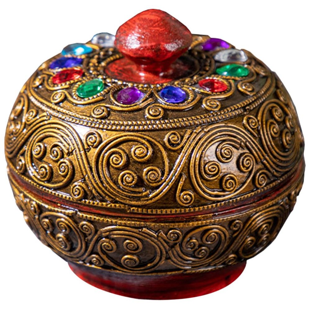 Box Handmade Glass Jewelry Box A Necklace Decor Necklaces Treasure Chest Case Trinket Case Necklace Organizer Antique Jewelry Case Retro Jewelry Case Pirate Wooden Storage Bag/344