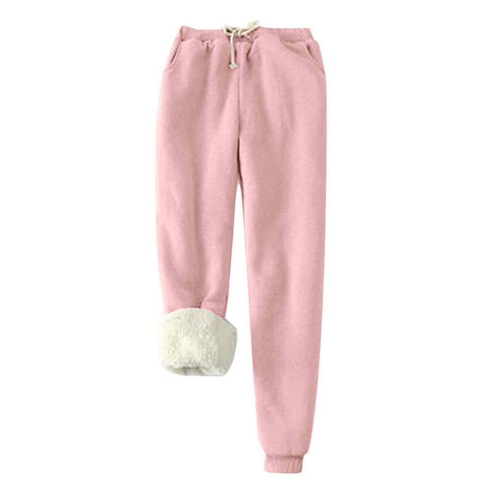 ZEFOTIM Ropa Termica para Mujer, Heated Pants for Women Winter Heated Pants Trendy Drawstring with Pockets Pink Small