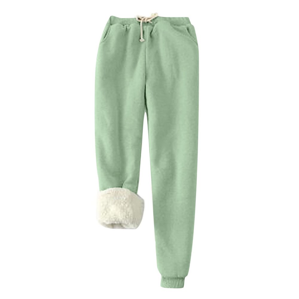 ZEFOTIM Heated Pants for Women - Winter Clothes with Pockets, Mint Green, Small