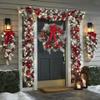 Christmas Porch Sign Set Red Xmas Hanging Decor Fit for Home Wall Front Door Decor