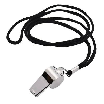 Referee Whistle Stainless Steel Extra Loud Whistle Fit for School Sports