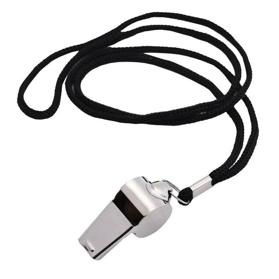 Referee Whistle Stainless Steel Extra Loud Whistle Fit for School Sports