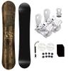 Symbolic Freedom USA Youth Kids Snowboard & White Bindings Stomp Pad, Leash Package (90cm & White Bindings XXXS Todlr (9-11c)) view 1