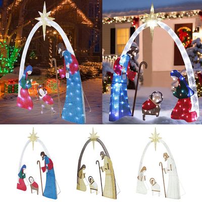 Christmas Scene Silhouette Acrylic Christmas Scene Decoration The Birth Of Jesus