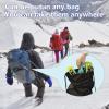1 Pair Mini Ski Skates Green Nylon Portable Adjustable Snowboard Shoes for Outdoor Skiing Sports view 2