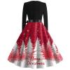 Christmas Dresses Christmas Dress for Women Plus Size Long Sleeve V Neck Medium 03-White view 3