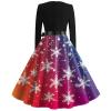 Christmas Dresses Christmas Dress for Women Plus Size Long Sleeve V Neck Small 02-Purple view 3