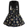 Christmas Dresses Christmas Dress for Women Plus Size Long Sleeve V Neck Small 04-Navy view 1