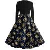 Christmas Dresses Christmas Dress for Women Plus Size Long Sleeve V Neck Small 04-Navy view 3