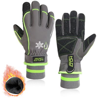 HANDLANDY HLDD Waterproof & Windproof Winter Gloves for Men Women, Touchscreen Thermal Gloves for Cold Weather, Ski Snowboard Work Gloves