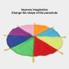 POENVFPO Kids Parachute, Rainbow Parachute Toy Play Gymnastics Parachute with Handles for Cooperative Group Play view 4
