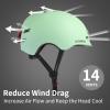 Bike Helmets for Adults - Lightweight Front and Rear LED Lights Adjustable Bicycle Helmet for Adults Men Women Scooter Helmet for Commuting, Road Biking, Skating, Scooter view 3