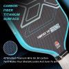 T Titanium Pickleball Paddles, 14mm Titanium Carbon Hybrid Surface Pickleball Paddle for Reliable Traction and Stability, 5.5'' Elongated Paddle view 2