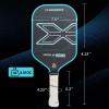 T Titanium Pickleball Paddles, 14mm Titanium Carbon Hybrid Surface Pickleball Paddle for Reliable Traction and Stability, 5.5'' Elongated Paddle view 3