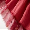 Beganly Little Girls Christmas Red Dress Toddler Long Sleeves Green Sparkle Stars Tulle Tutu Party Dresses Xmas Outfits Ruffle Red 130 view 2