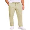 COOFANDY Men's Casual Cotton Pants Regular Fit Elastic Waist Drawstring Twill Pants Straight Leg Chino Pants Light Khaki view 1