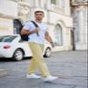 COOFANDY Men's Casual Cotton Pants Regular Fit Elastic Waist Drawstring Twill Pants Straight Leg Chino Pants Light Khaki view 3