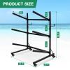 YPJIAJV Kayak Storage Rack with Lockable casters,Thickened Heavy Duty Kayak StandHolds 3 Kayaks Canoe Paddleboard, for Indoor, Outdoor, Garage, shed, Marina Kayak Storage Racks view 4