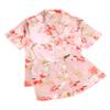 Ekouaer Womens Silk Satin Pajama Sets Soft Short Sleeve Button Down Sleepwear Top and Shorts 2 Piece Pjs Lounge Set,Floral Pink,L view 1