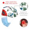 2 Pieces Scrub caps Women Womens Scrub Cap Scrub Caps Men for Nurse Flowers Abstract Leaves Multicoloured view 2