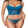 Avidlove Women Lingerie Bra and Panty Sets for Women Lace Lingerie Sets Sexy Underwear Two Piece Teddy Babydoll Indigo view 1